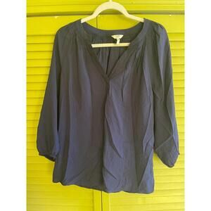 Crown and Ivy Blue Boho Blouse - Size M - Gently Used
